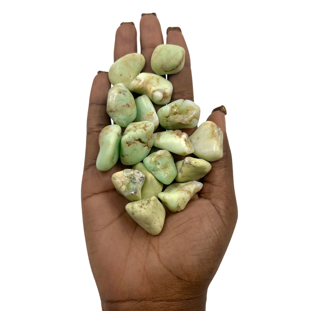 Polished Chrysoprase Crystal for Emotional Healing & Stress Relief