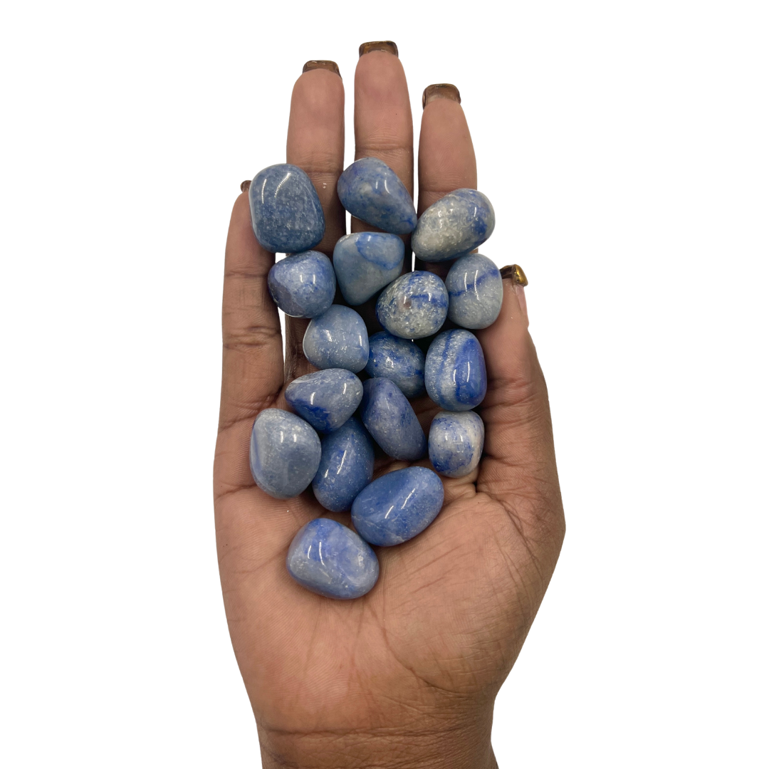 Polished Blue Quartz Crystal for Stress Relief and Mental Clarity