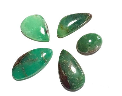 Cabochon Crystal Set (Chrysoprase)