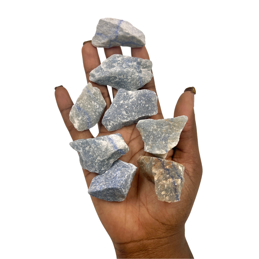 Raw Blue Quartz Crystal for Calm, Focus & Energy Balance
