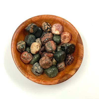 Polished Red Snowflake Jasper Crystal for Grounding and Emotional Balance