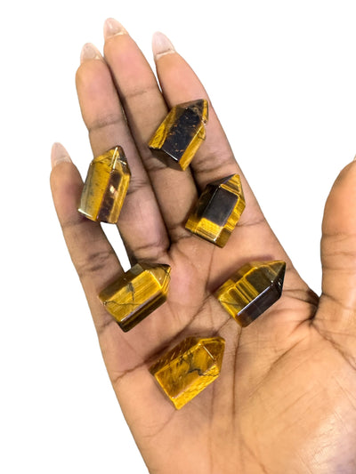 Mini Tiger's Eye Tower for Confidence, Grounding & Energy Balance