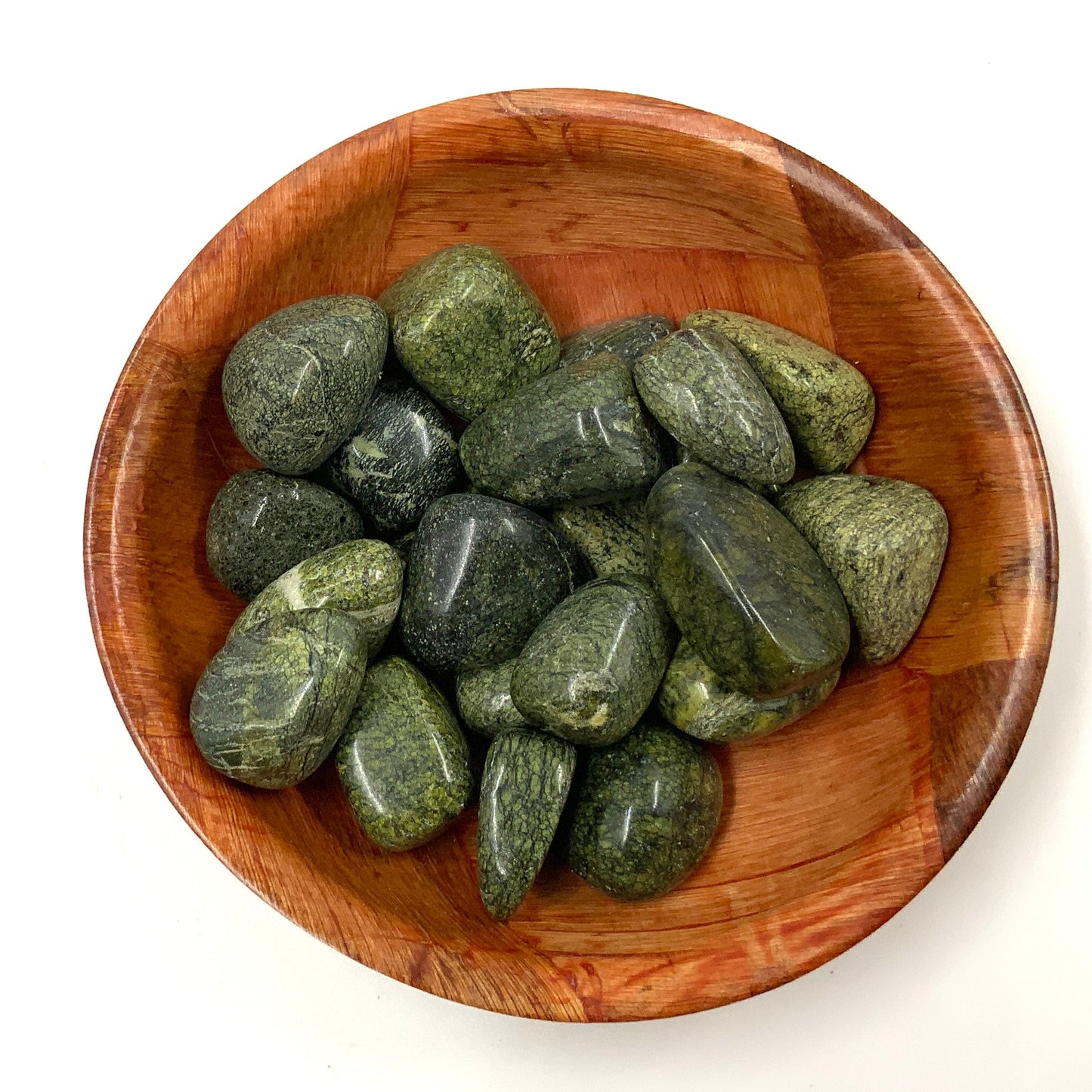 Polished Green Snakeskin Jasper Crystal for Stress Relief & Focus