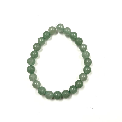 Green Aventurine 8mm Bead Stretch Bracelet for Opportunity & Emotional Balance