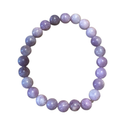 Lepidolite Stretch Bracelet – Calming, Stress Relief & Emotional Balance