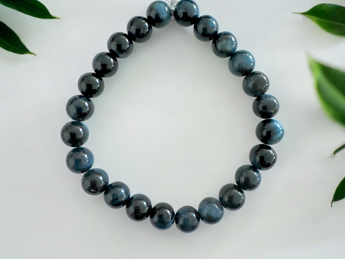 Blue Tiger’s Eye Stretch Bracelet for Focus and Inner Calm