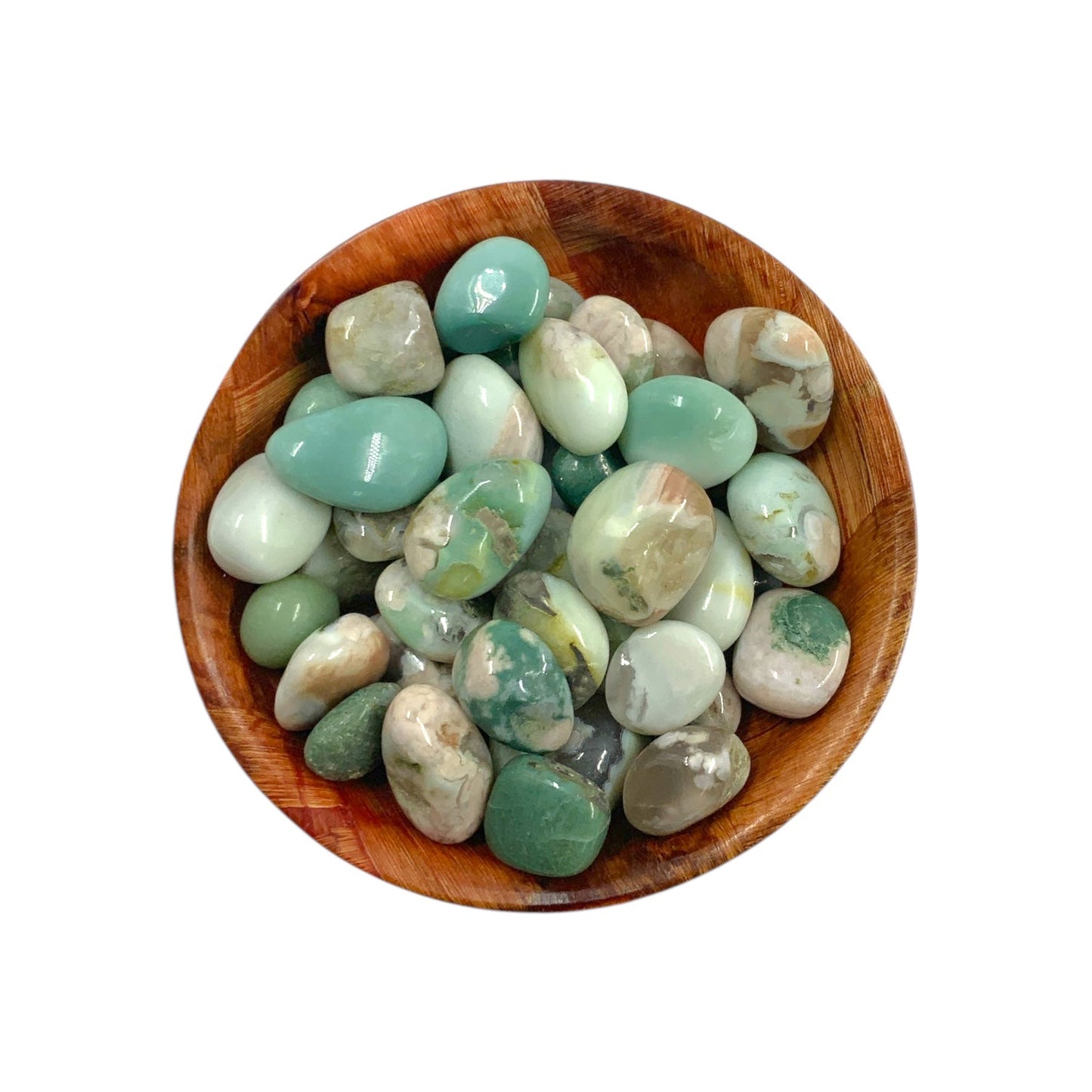 Polished Green Flower Agate Crystal for Growth, Confidence & Emotional Healing