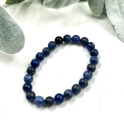 Sodalite 8mm Bead Stretch Bracelet for Mental Clarity & Inner Peace