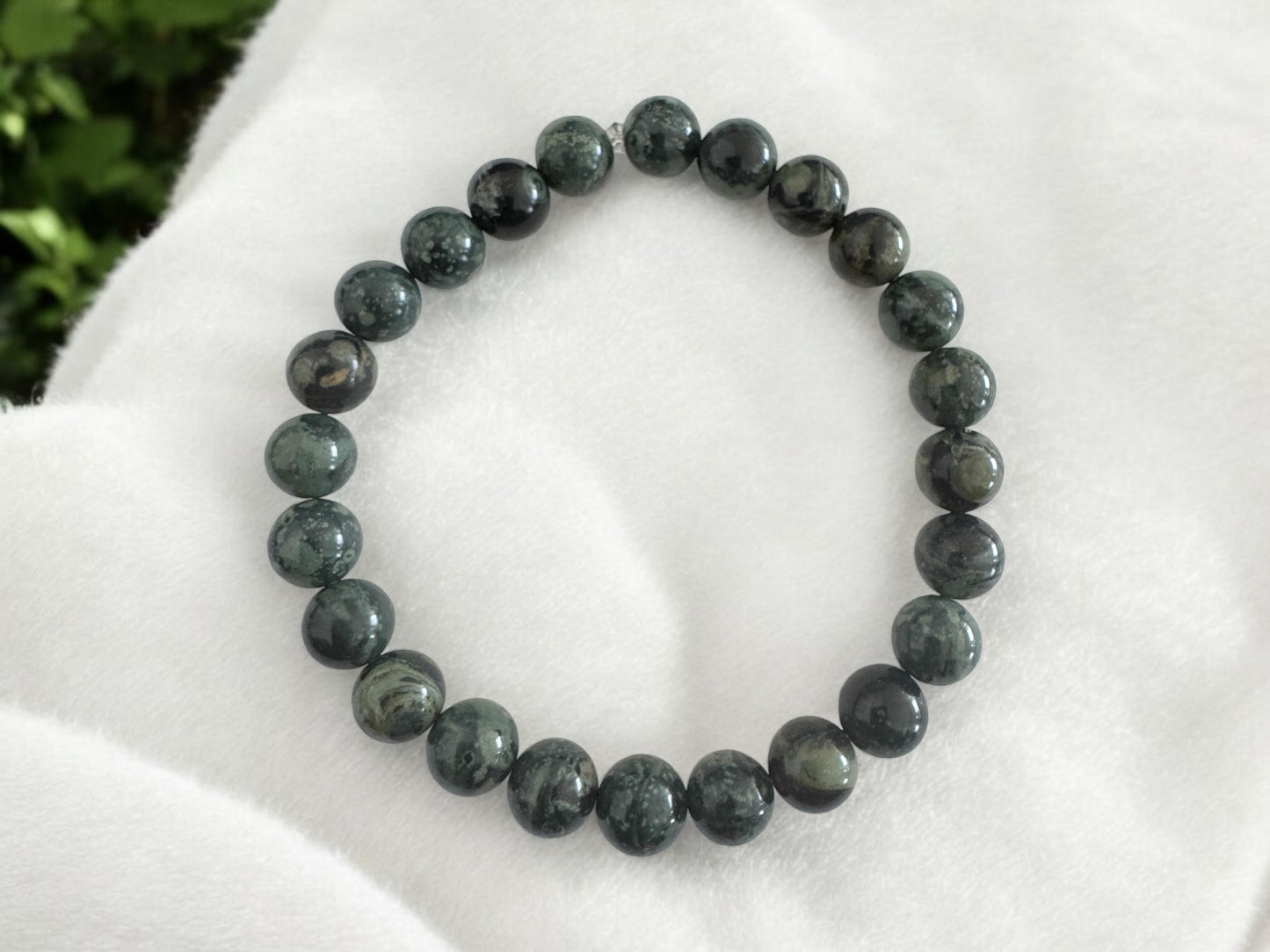 Kambaba Jasper 8mm Bead Stretch Bracelet for Grounding, Focus, and Inner Peace
