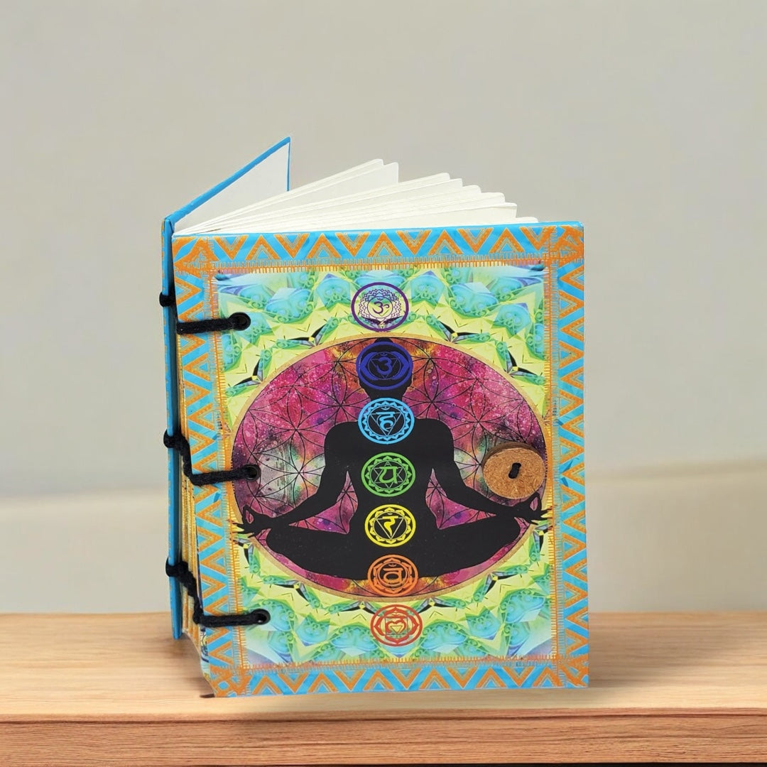 Seven Chakra Hardcover Journal – Printed 5x7" Notebook for Mindfulness & Reflection