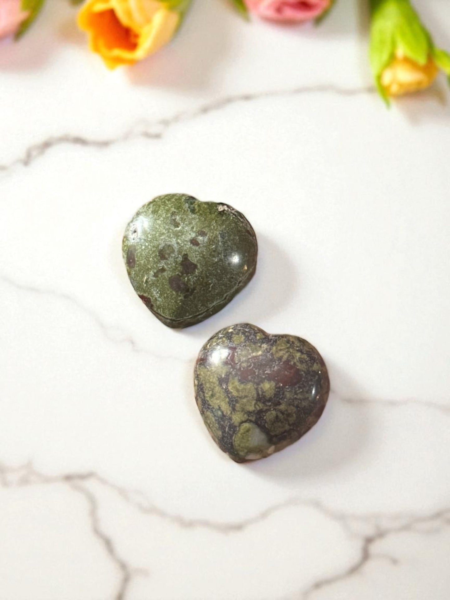 Dragon’s Blood Jasper Mini Heart – Crystal for Strength & Renewal