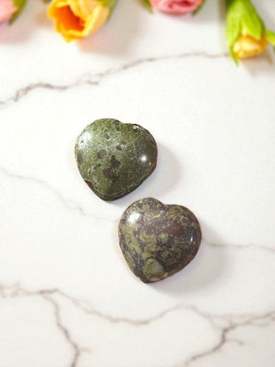 Dragon’s Blood Jasper Mini Heart – Crystal for Strength & Renewal
