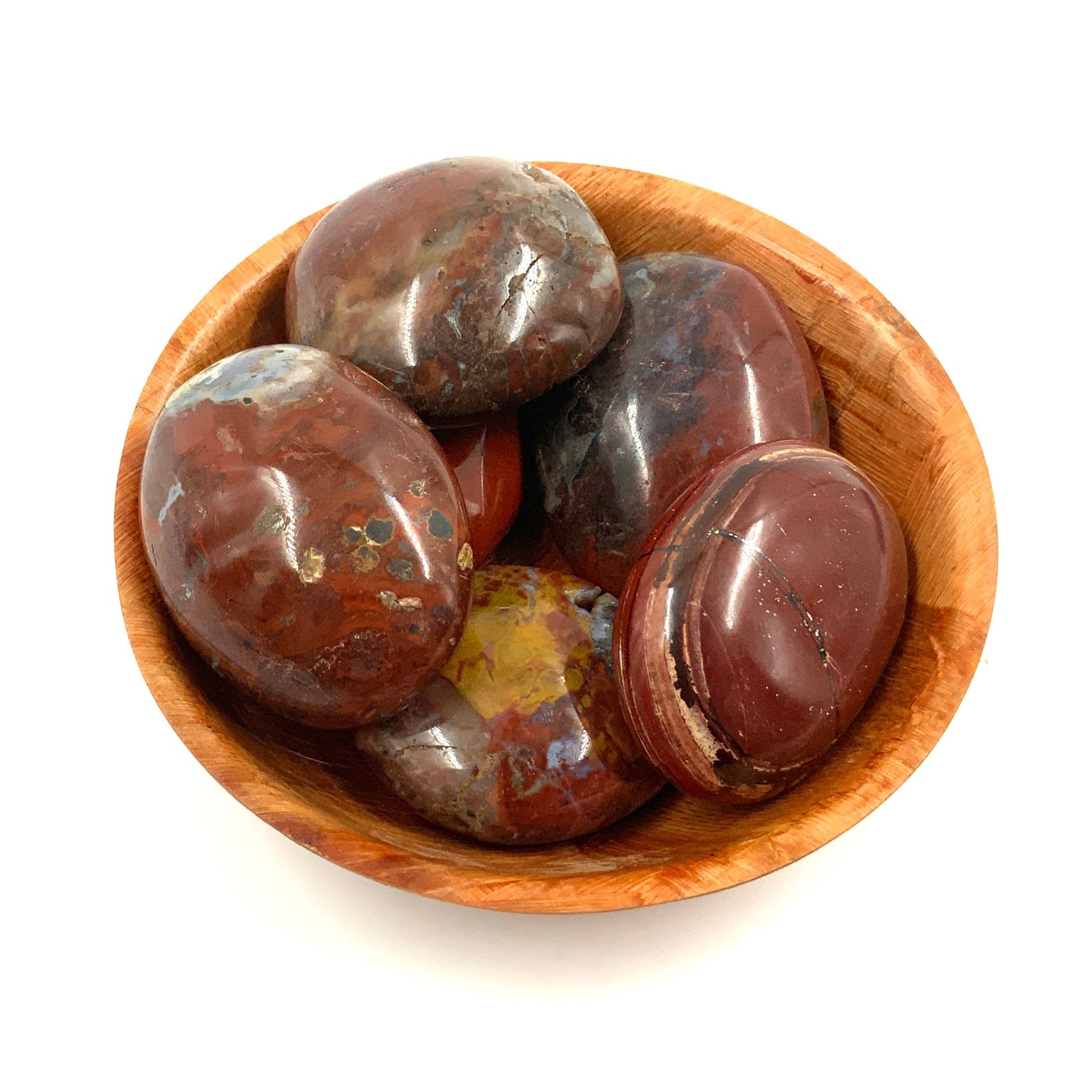 Brecciated Jasper Palm Stone – Grounding & Root Chakra Support