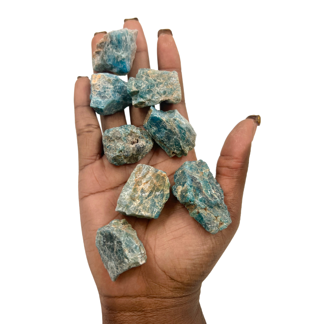 Raw Blue Apatite Crystal for Motivation and Mental Clarity