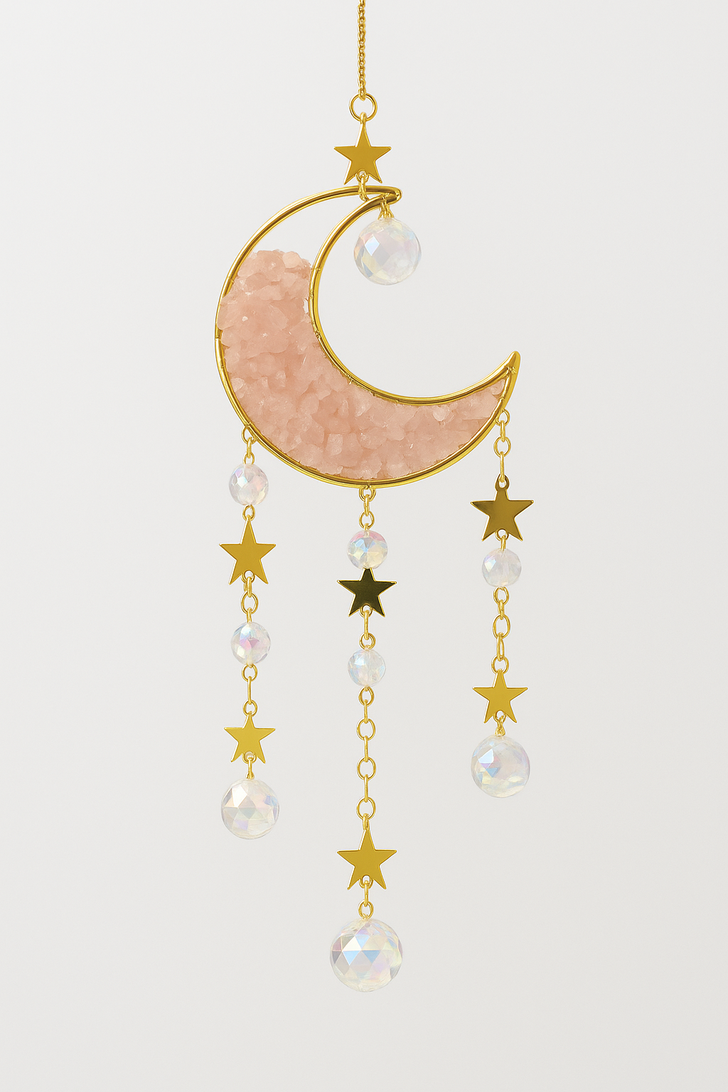 Rose Quartz Suncatcher for Love, Calm, and Heart Healing