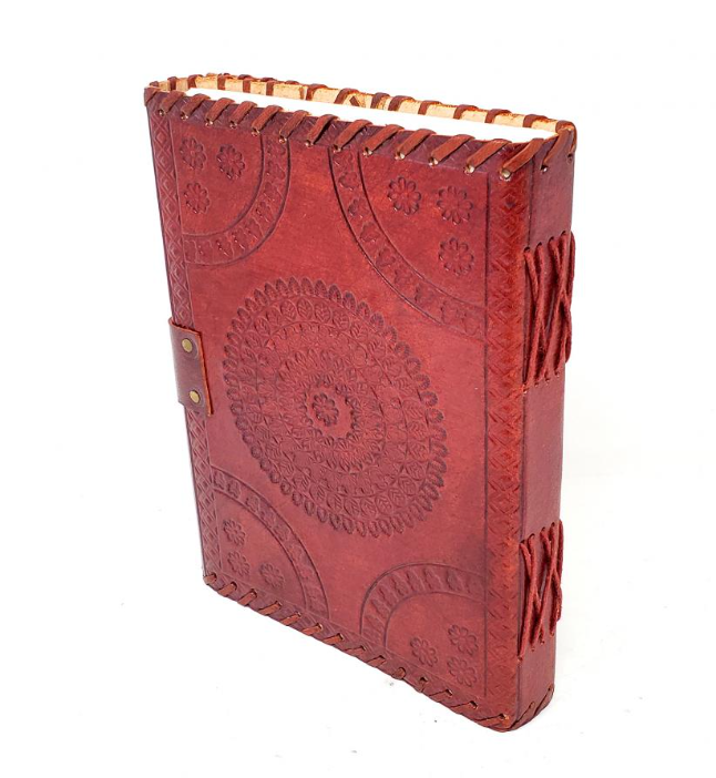 Seven Chakra Leather Journal w/Latch Closure