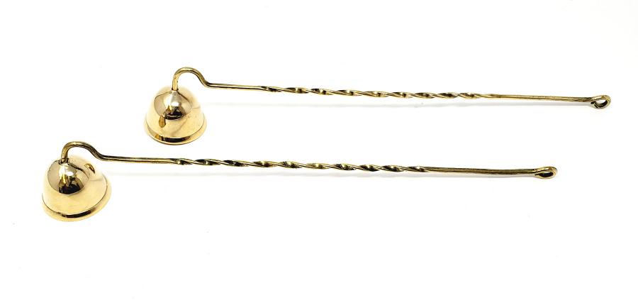 Solid Brass Candle Snuffer 10"L