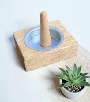 Wooden Incense Cone Burner Travel Size Holder for Meditation & Relaxation