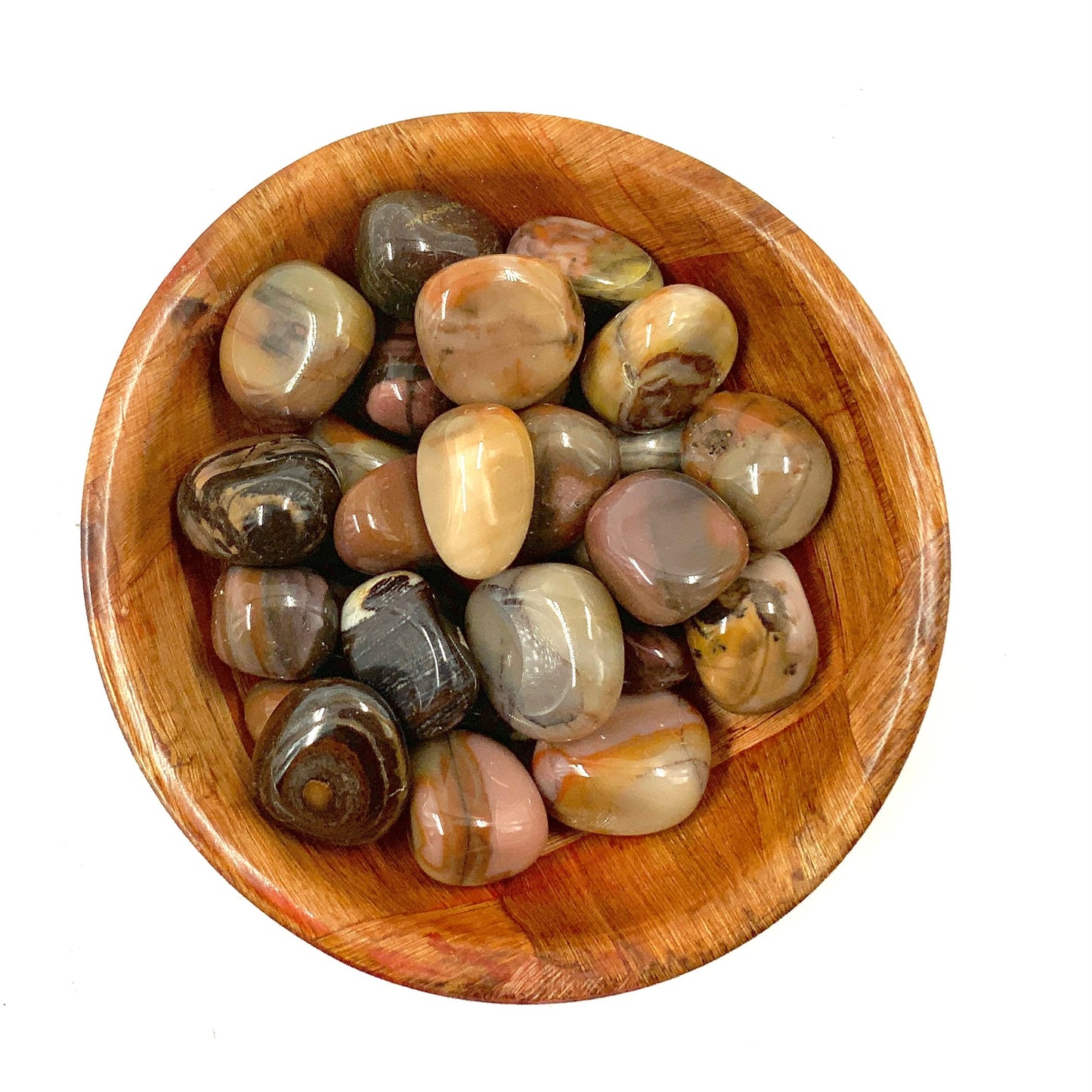 Polished Bamboo Leaf Jasper Crystal for Grounding & Emotional Balance