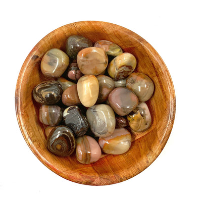 Polished Bamboo Leaf Jasper Crystal for Grounding & Emotional Balance