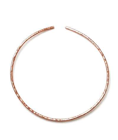Copper Hand Hammered Collar Necklace | Minimalist Statement Jewelry