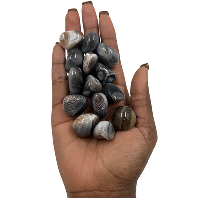 Polished Botswana Agate Crystal for Emotional Balance & Grounding