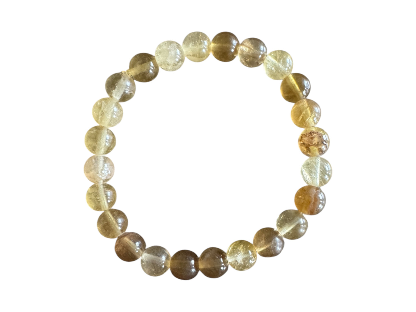 Rutile Quartz 8mm Bead Stretch Bracelet for Clarity, Focus, and Energy Alignment