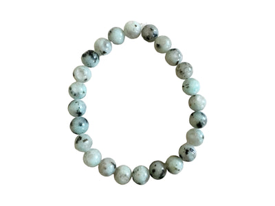 Kiwi Jasper 8mm Bead Stretch Bracelet for Grounding and Emotional Balance