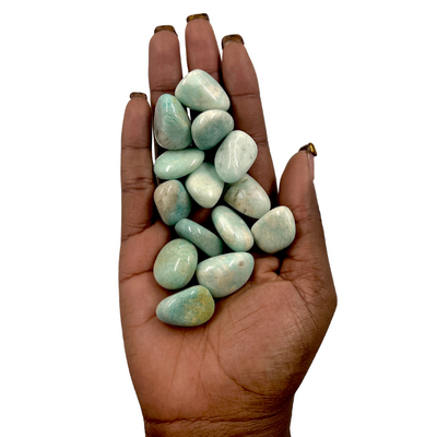 Polished Amazonite Crystal for Stress Relief & Clear Communication