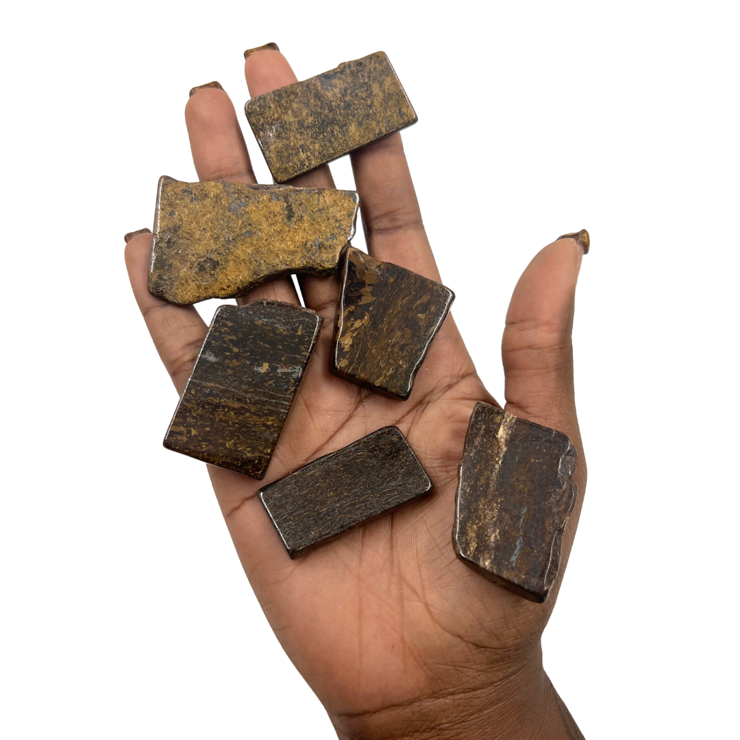 Polished Bronzite Crystal Slice for Grounding, Protection & Inner Strength