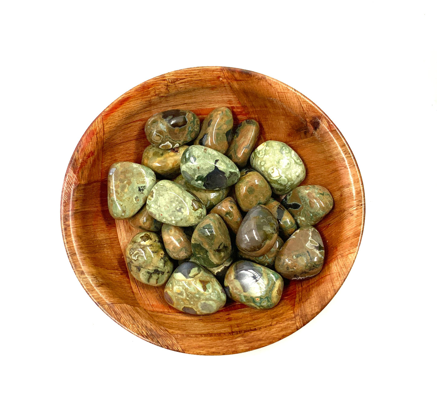 Polished Rainforest Jasper Crystal for Stress Relief & Grounding