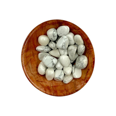 Polished Howlite Crystal for Calm, Clarity & Better Sleep