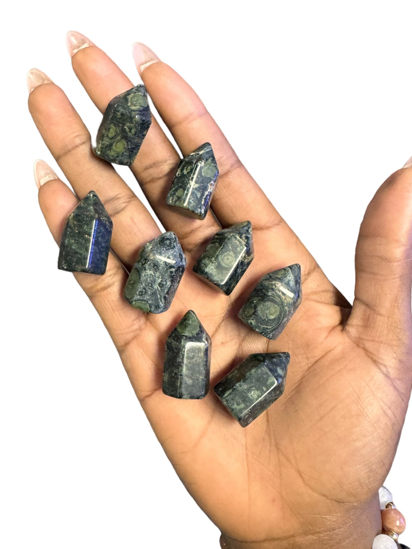 Mini Kambaba Jasper Tower for Calm, Grounding Energy & Stress Relief