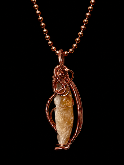 Custom Wrapped Citrine Pendant for Abundance & Positive Energy