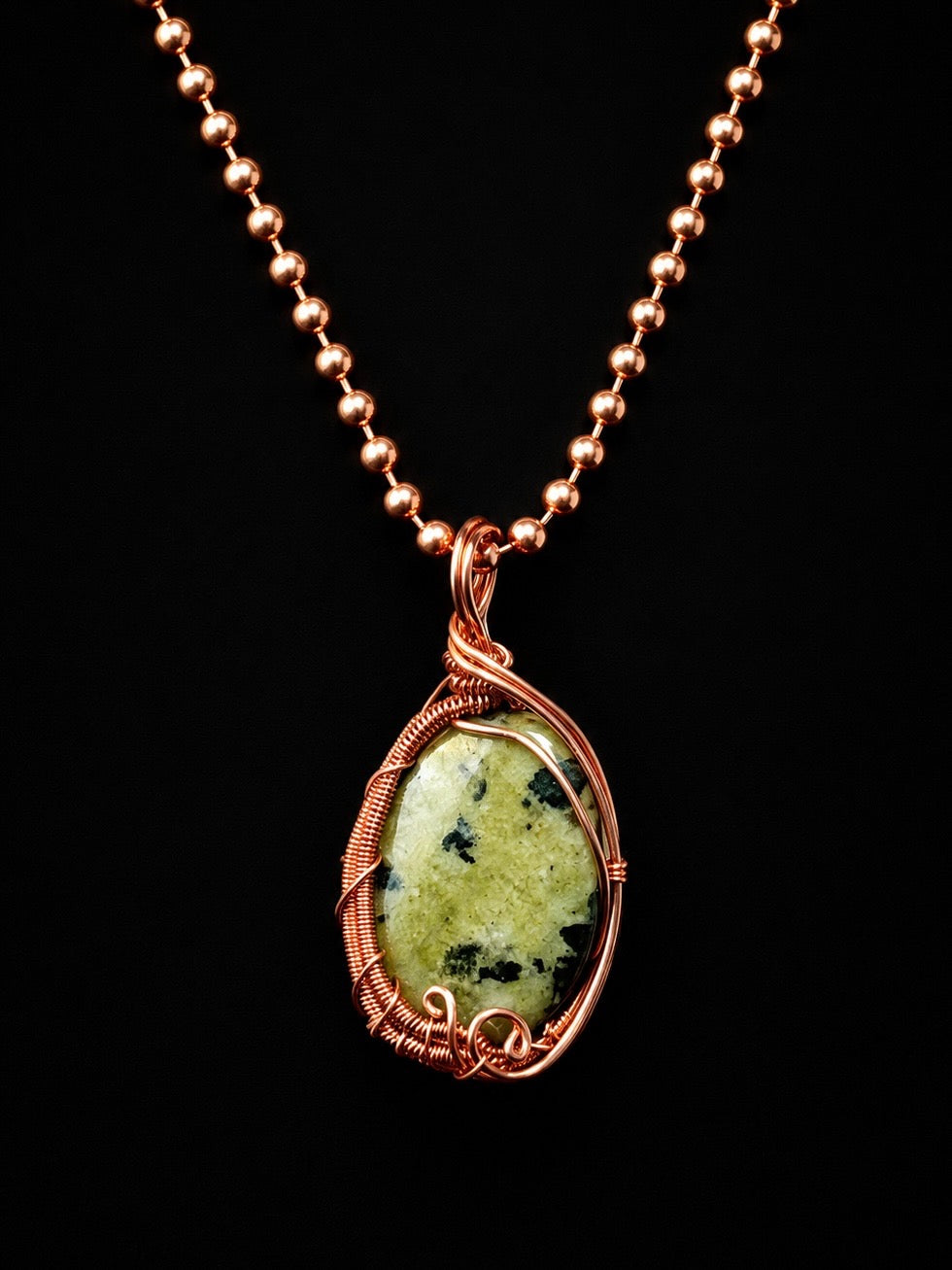 Custom Wrapped Canadian Jade Pendant for Prosperity & Calm Energy