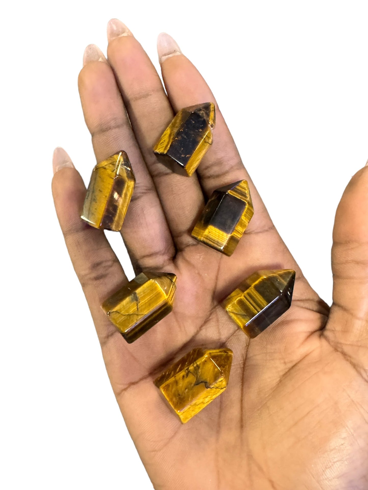 Mini Tiger's Eye Tower for Confidence, Grounding & Energy Balance