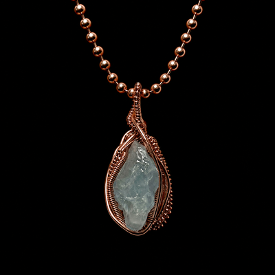 Custom Wrapped Celestite Pendant for Calmness & Restful Sleep