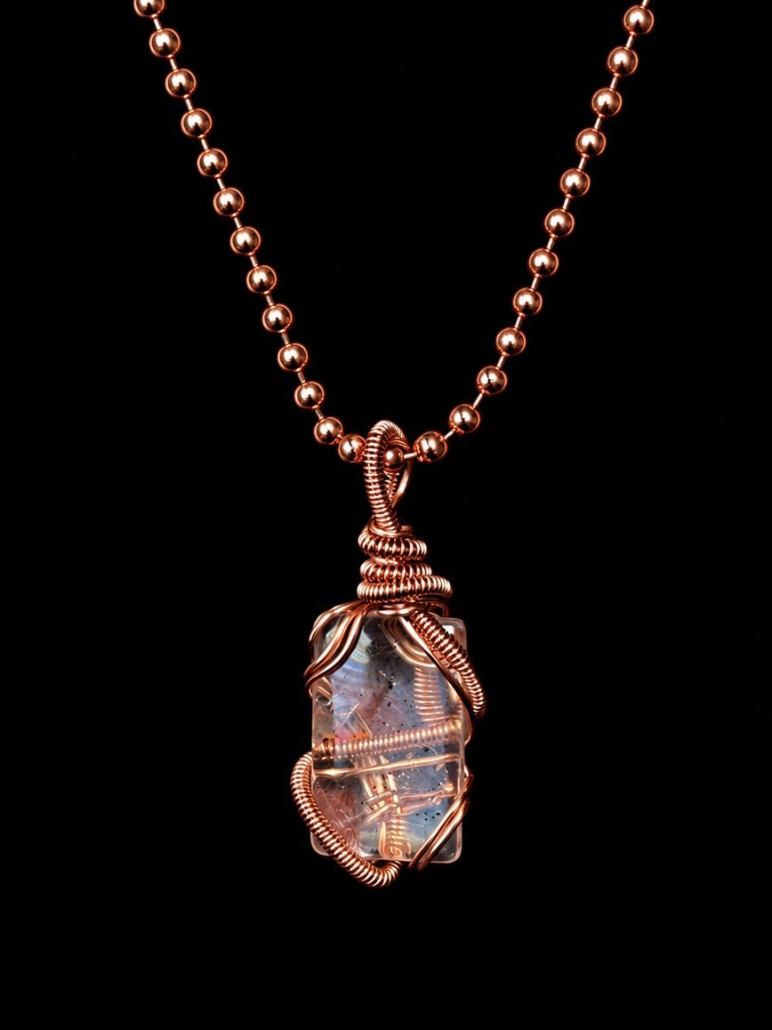 Custom Wrapped Clear Quartz Pendant for Clarity & Energy Amplification