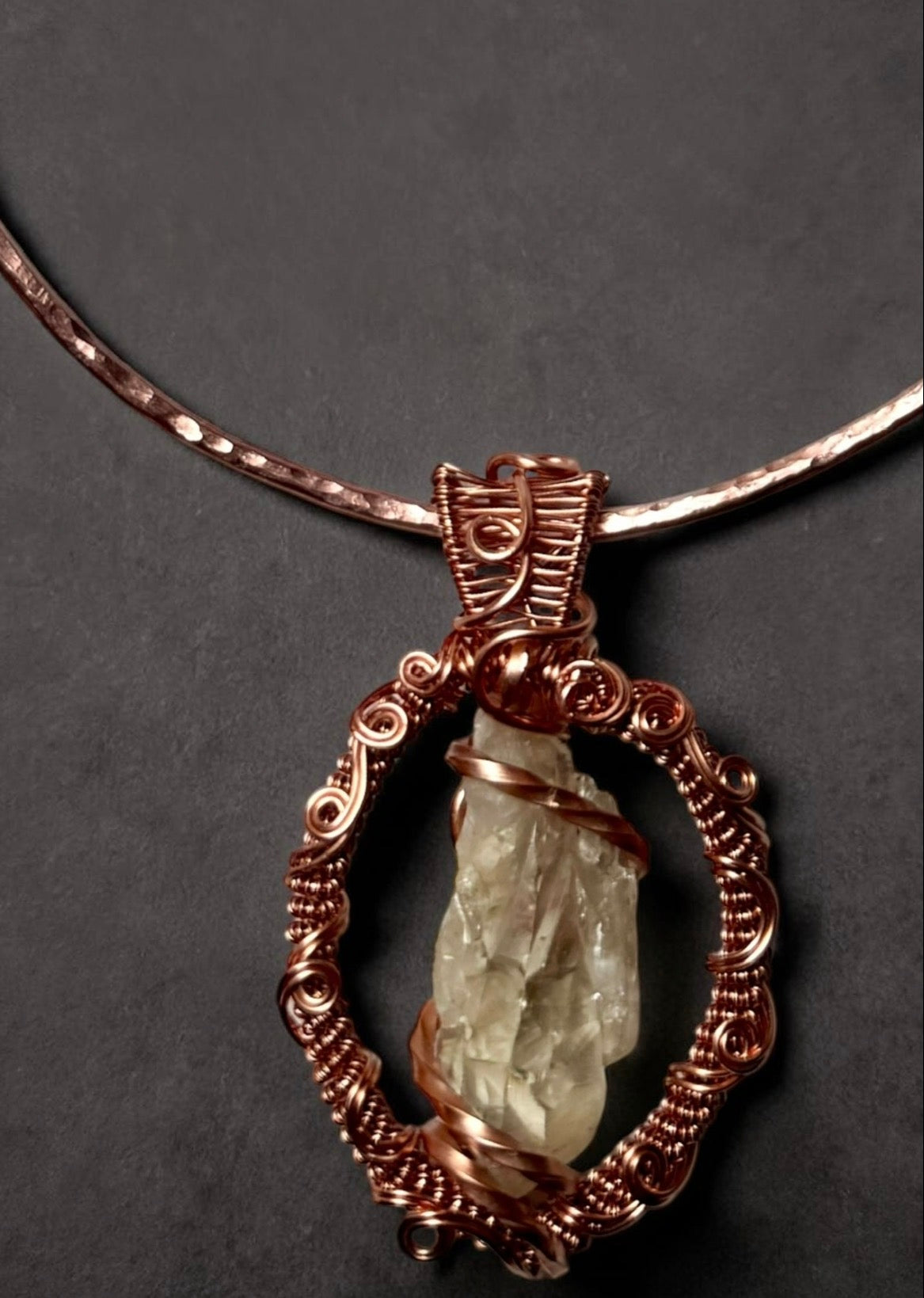 Custom Wrapped Natural Citrine Pendant for Abundance