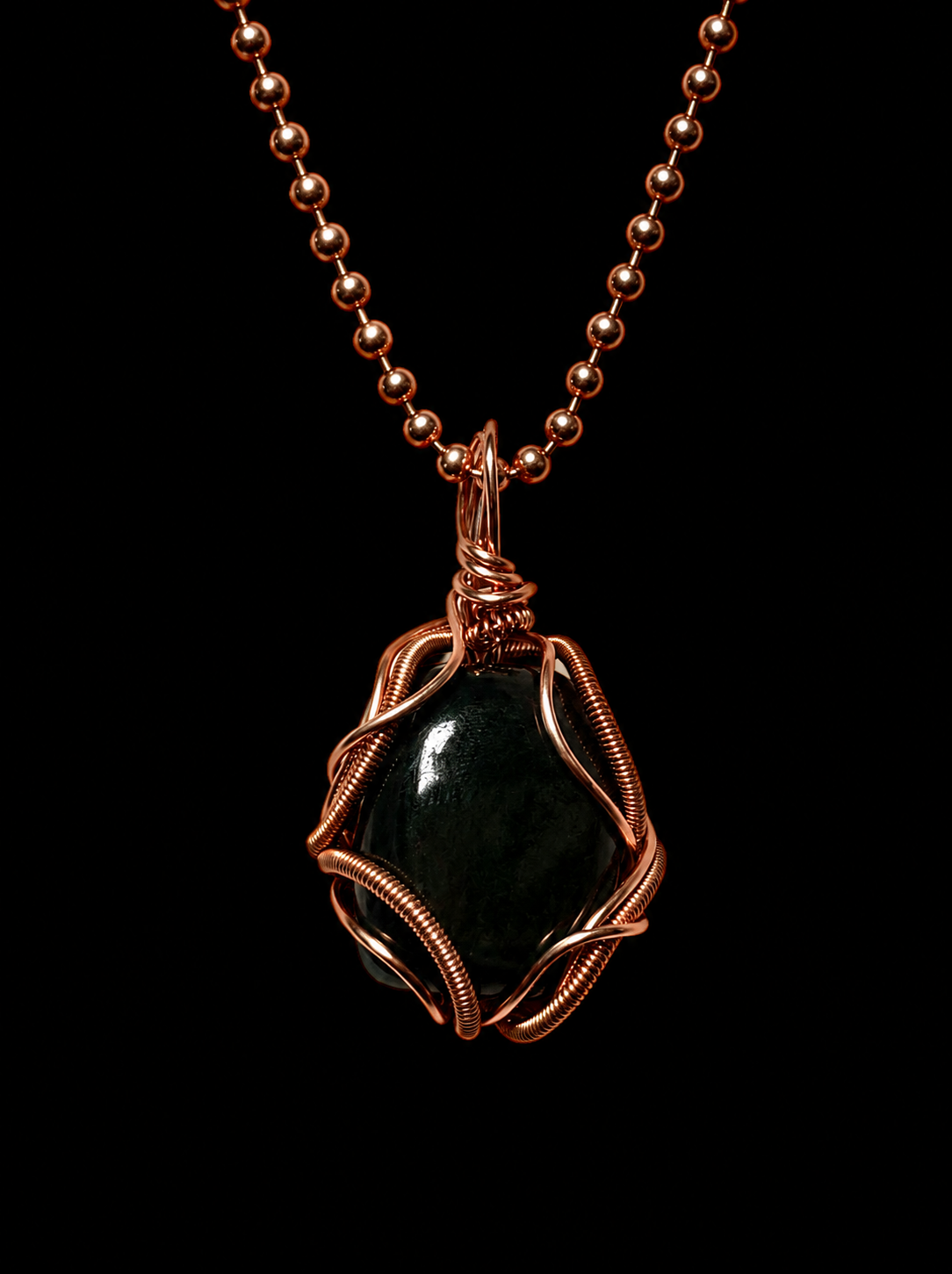 Custom Wrapped Rainbow Obsidian Pendant for Emotional Healing & Protection