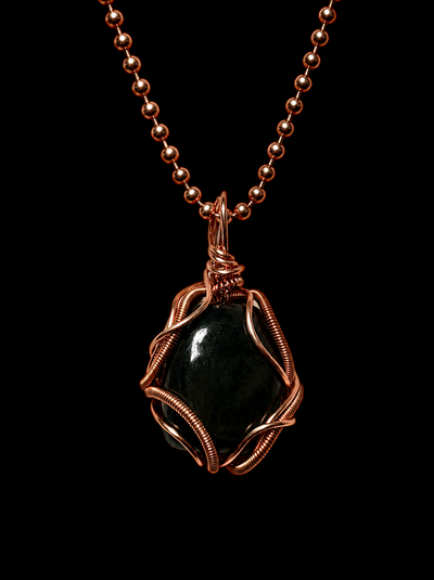 Custom Wrapped Rainbow Obsidian Pendant for Emotional Healing & Protection