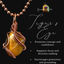 Custom Wrapped Tiger's Eye Pendant for Confidence & Focus