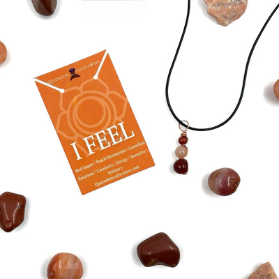 Sacral Chakra Mini Pendant Necklace for Boosting Creativity, Emotional Balance, and Confidence
