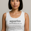 Aquarius crop top with "Out the Box" graphic. Women's Aquarius zodiac crop top | "Out the Box" unique design. "Out the Box" Aquarius astrology sign crop top | Trendy zodiac apparel.