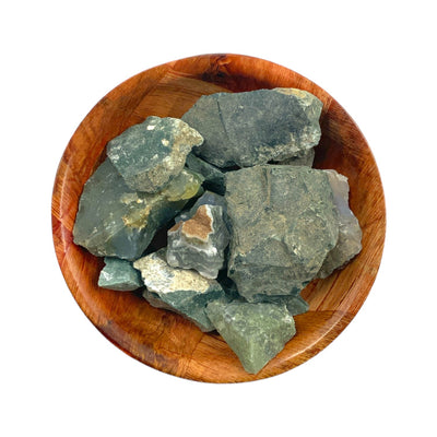 Raw Moss Agate Crystal for Grounding and Growth