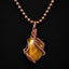 Custom Wrapped Tiger's Eye Pendant for Confidence & Focus