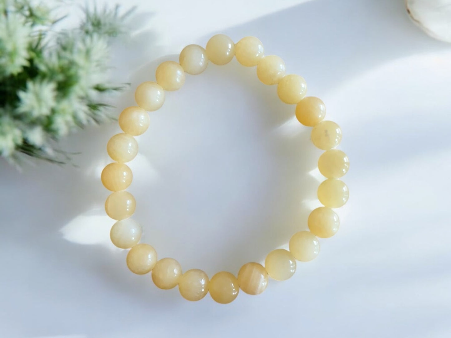 Yellow Calcite Bracelet for Confidence, Creativity & Positive Energy Healing