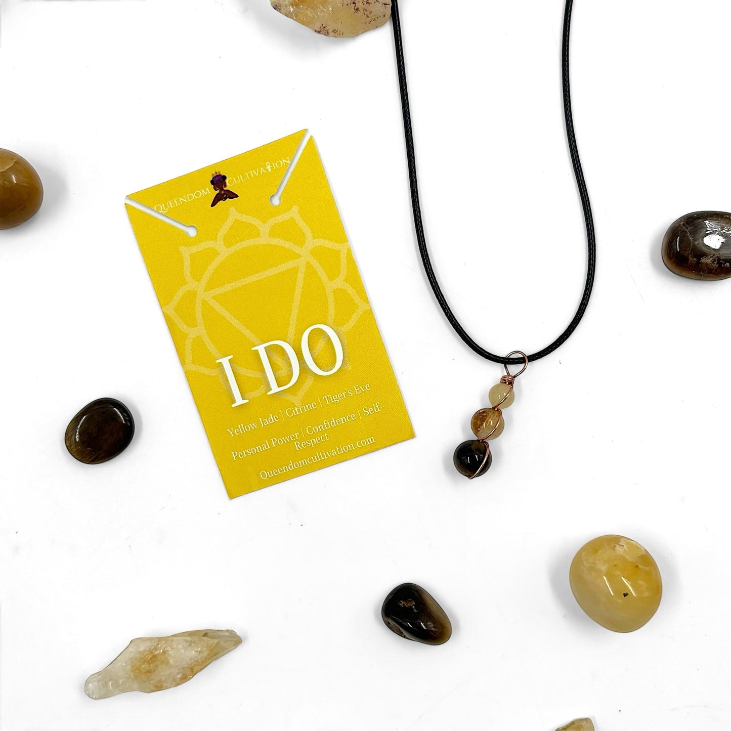 Solar Plexus Mini Chakra Pendant Necklace for Confidence, Personal Power & Emotional Balance
