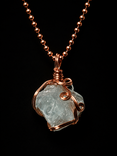 Custom Wrapped Celestite Pendant for Calmness & Restful Sleep