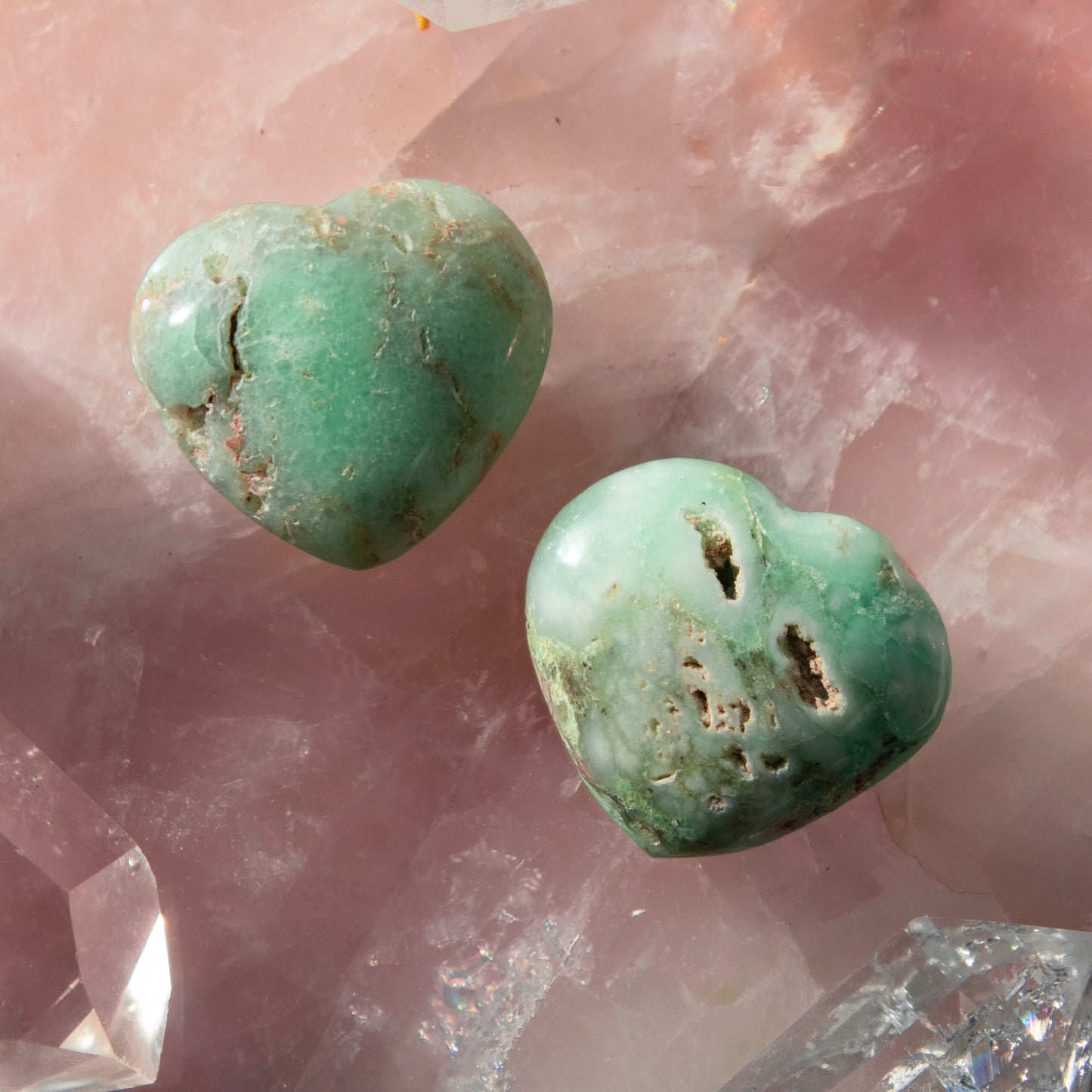 Chrysoprase Mini Heart Crystal for Emotional Balance
